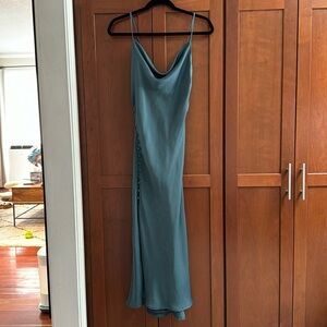 ZARA Satin Slip Midi Dress
